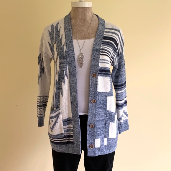 Lucky Brand Sweaters - Lucky Brand Patchwork Cadigan Sweater